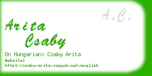 arita csaby business card